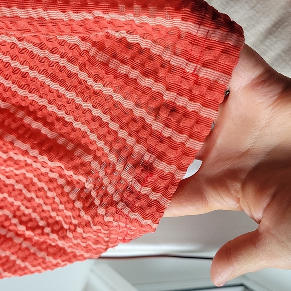 Anthropologie Sleeveless Seersucker Coral Dress with pockets - Size XS - Picture 6 of 7